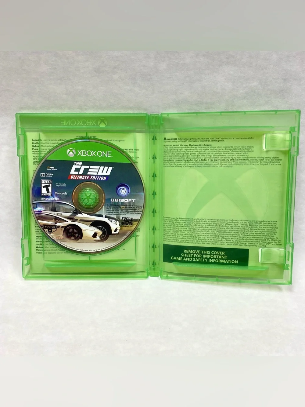 Microsoft Xbox One The Crew Ultimate Edition - Green Case with Multicolor Cover